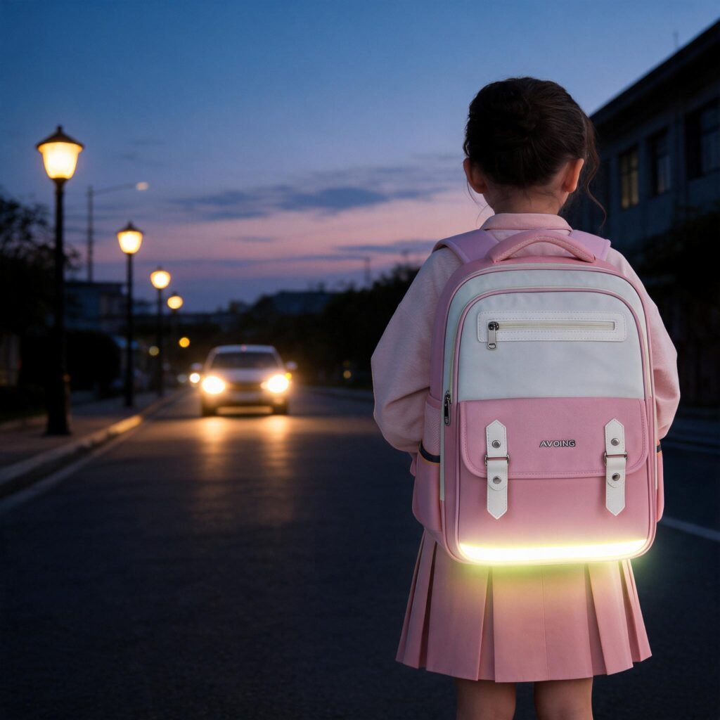 Sac à Dos Scolaire Grand Volume Tissu Imperméable — Pour Écoliers