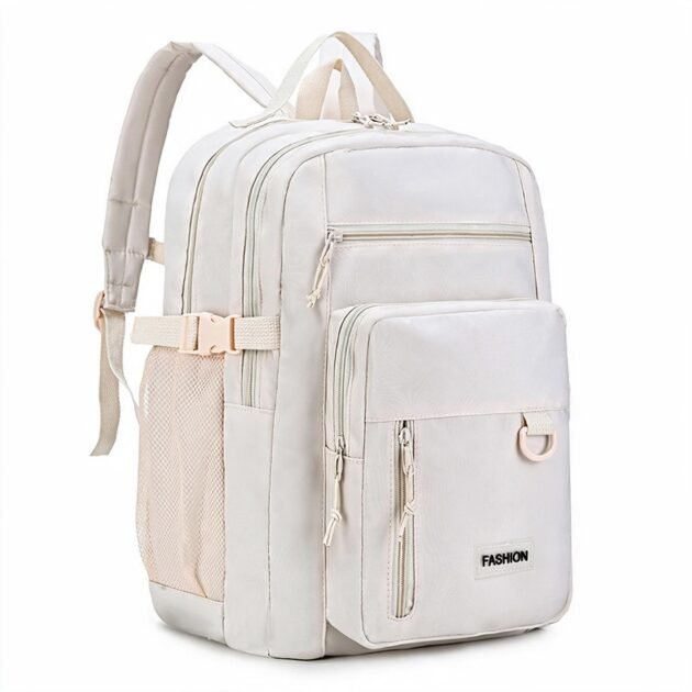 Sac à dos scolaire beige décontracté — pour étudiants