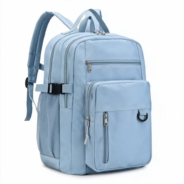 Sac à dos scolaire bleu ciel — pour un style décontracté
