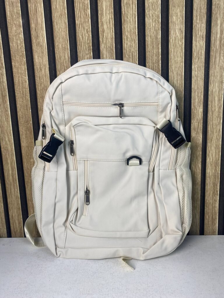 Sac à dos scolaire beige décontracté — pour étudiants
