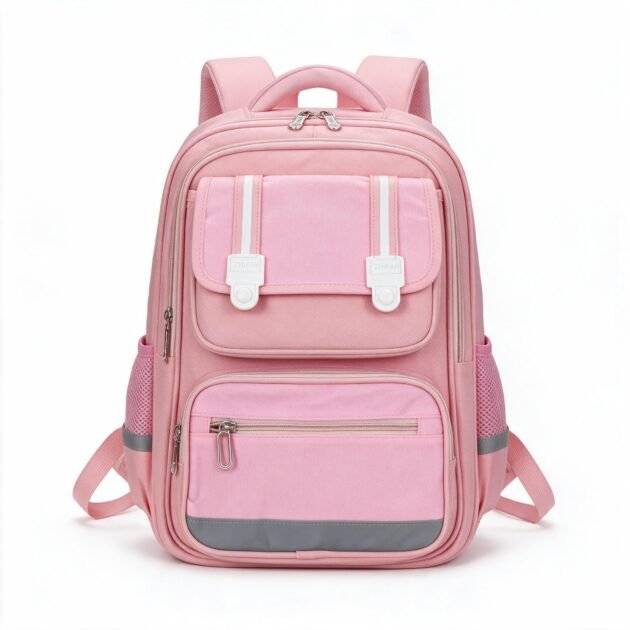 Sac à Dos Scolaire Rose — Grand Volume et Imperméable