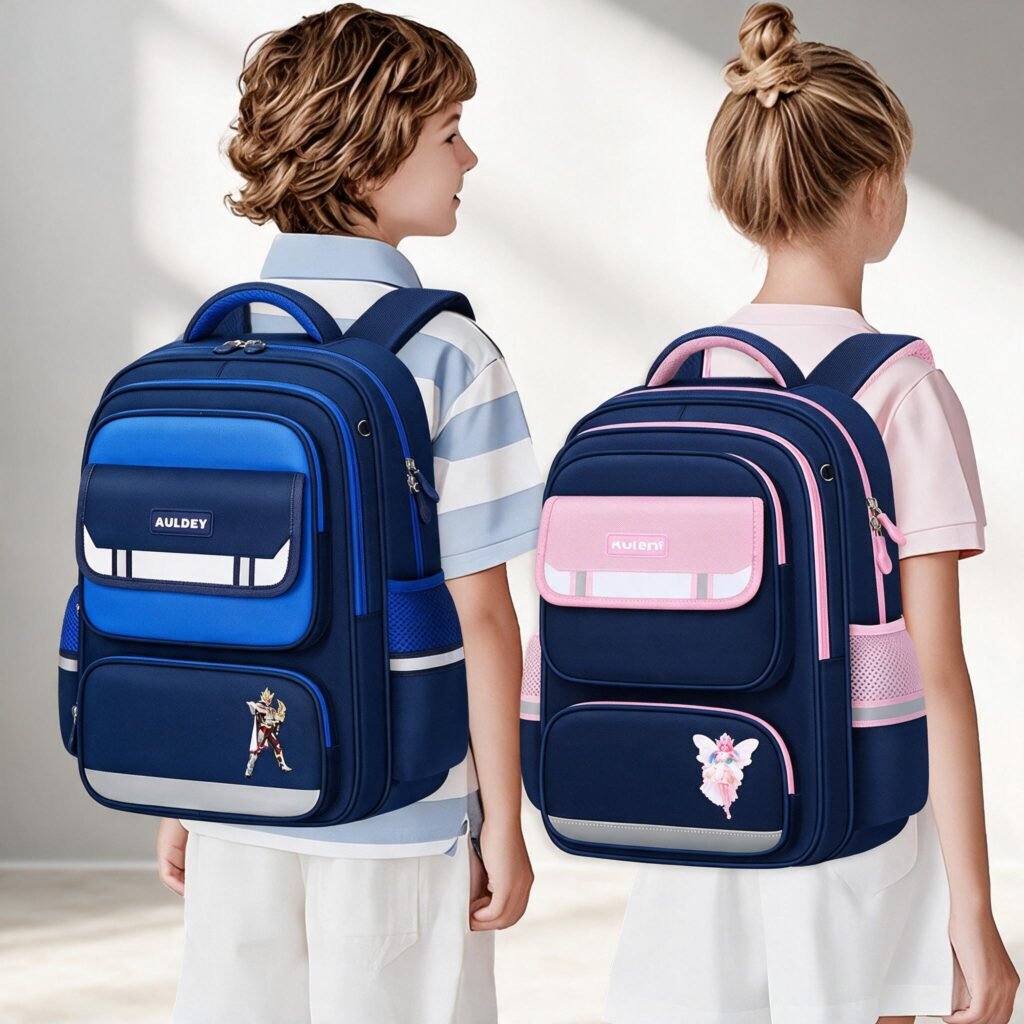 Sac à Dos Scolaire Grand Volume Tissu Imperméable — Pour les élèves