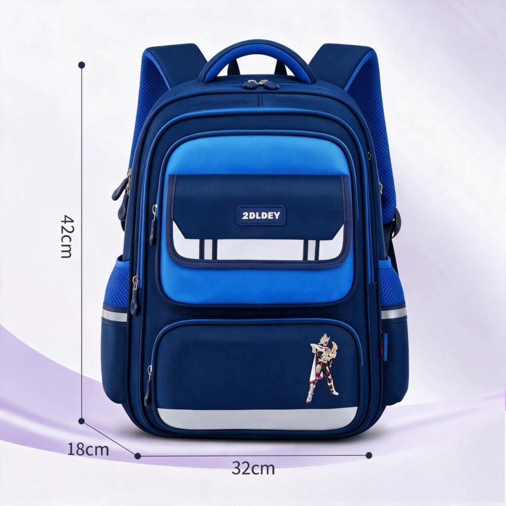 Sac à Dos Scolaire Grand Volume Tissu Imperméable — Pour les élèves