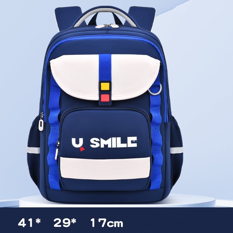 Sac à Dos Scolaire Bleu et Blanc — Pour Enfants