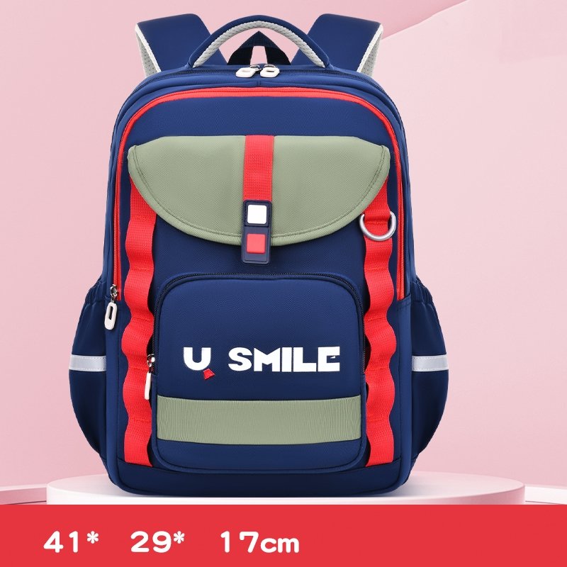 Sac à Dos Scolaire pour Enfants — U-Smile Bleu et Vert