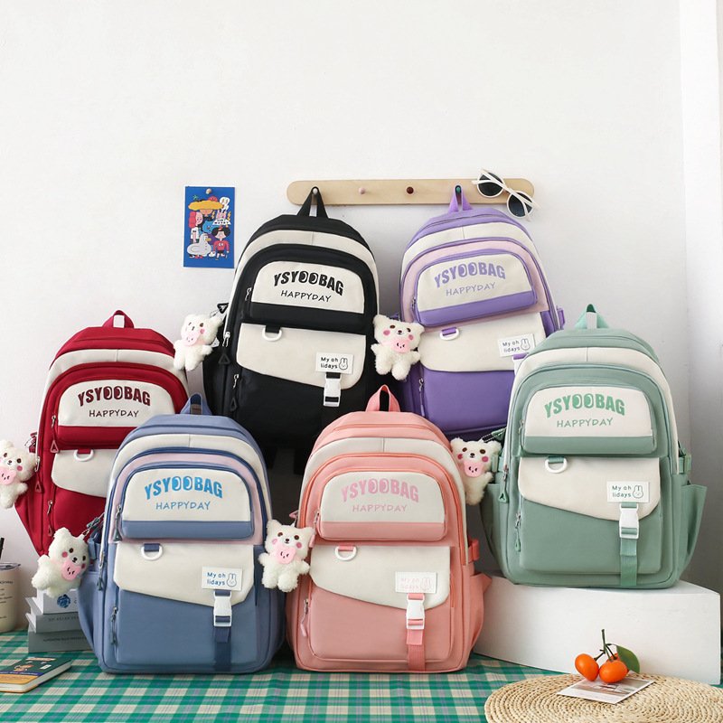 Sac à Dos Kawaii Rose — Grand Volume Imperméable