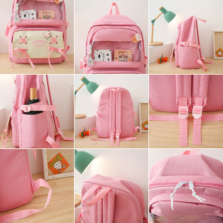 Sac à Dos Rose Multifonctionnel — Grand Volume