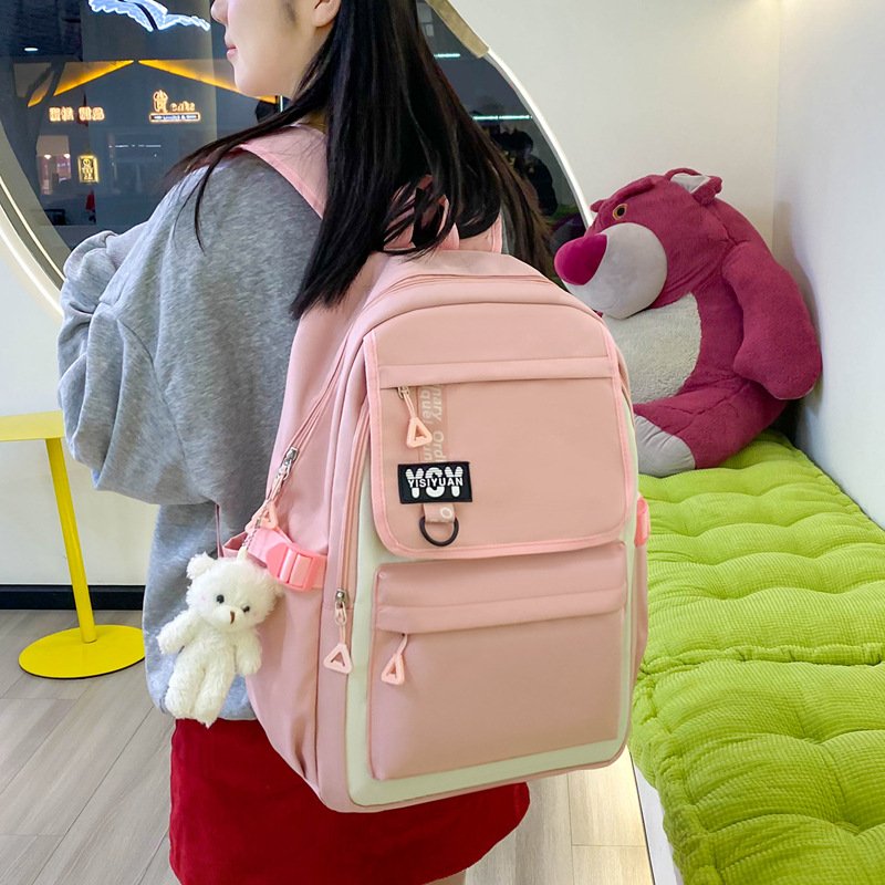 Sac à Dos Multifonctionnel Kawaii Rose — Grand Volume