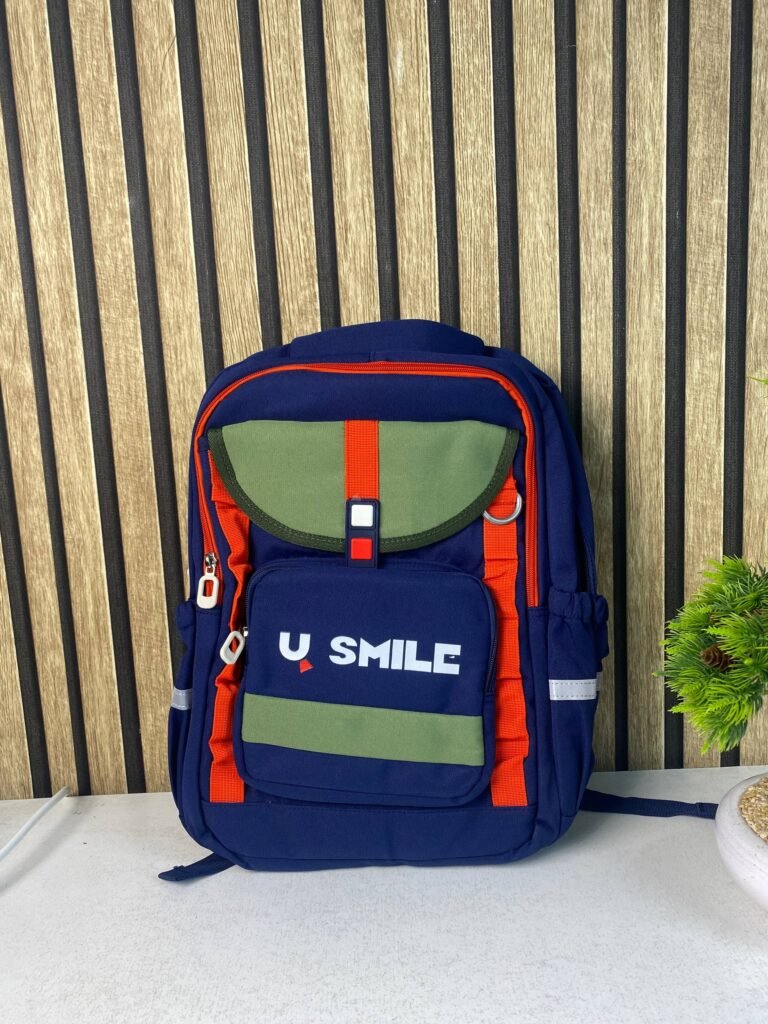 Sac à Dos Scolaire pour Enfants — U-Smile Bleu et Vert