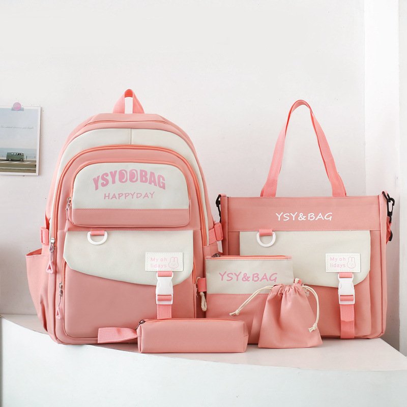 Sac à Dos Kawaii Rose — Grand Volume Imperméable