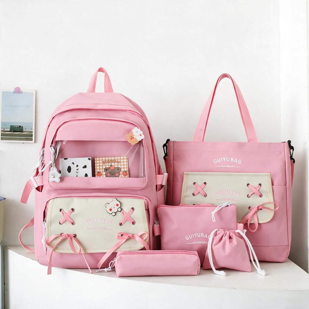 Sac à Dos Rose Multifonctionnel — Grand Volume