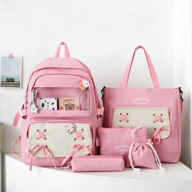 Sac à Dos Rose Multifonctionnel — Grand Volume