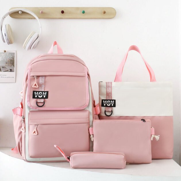 Sac à Dos Multifonctionnel Kawaii Rose — Grand Volume