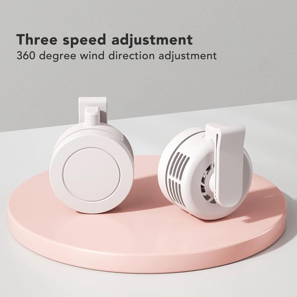Ventilateur portable rechargeable 360° — Clip orientable