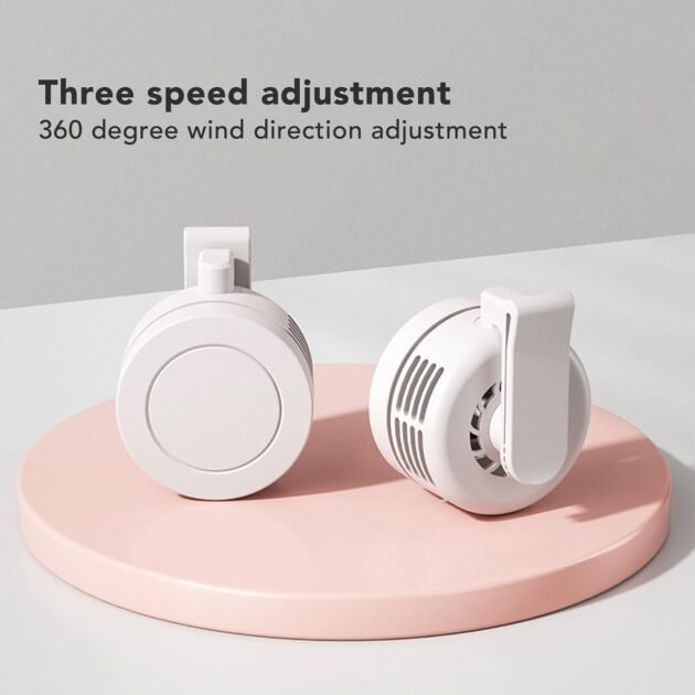 Ventilateur portable rechargeable 360° — Clip orientable
