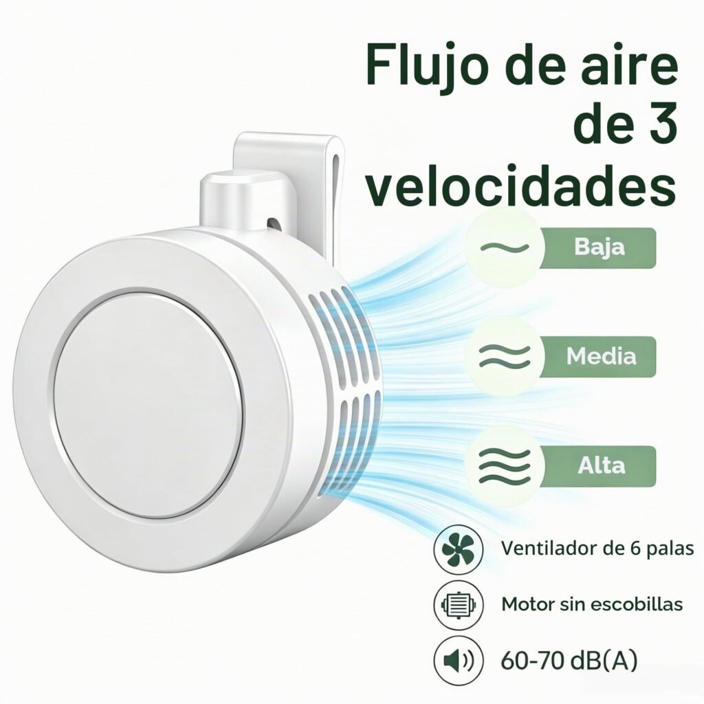 Ventilateur portable rechargeable 360° — Clip orientable