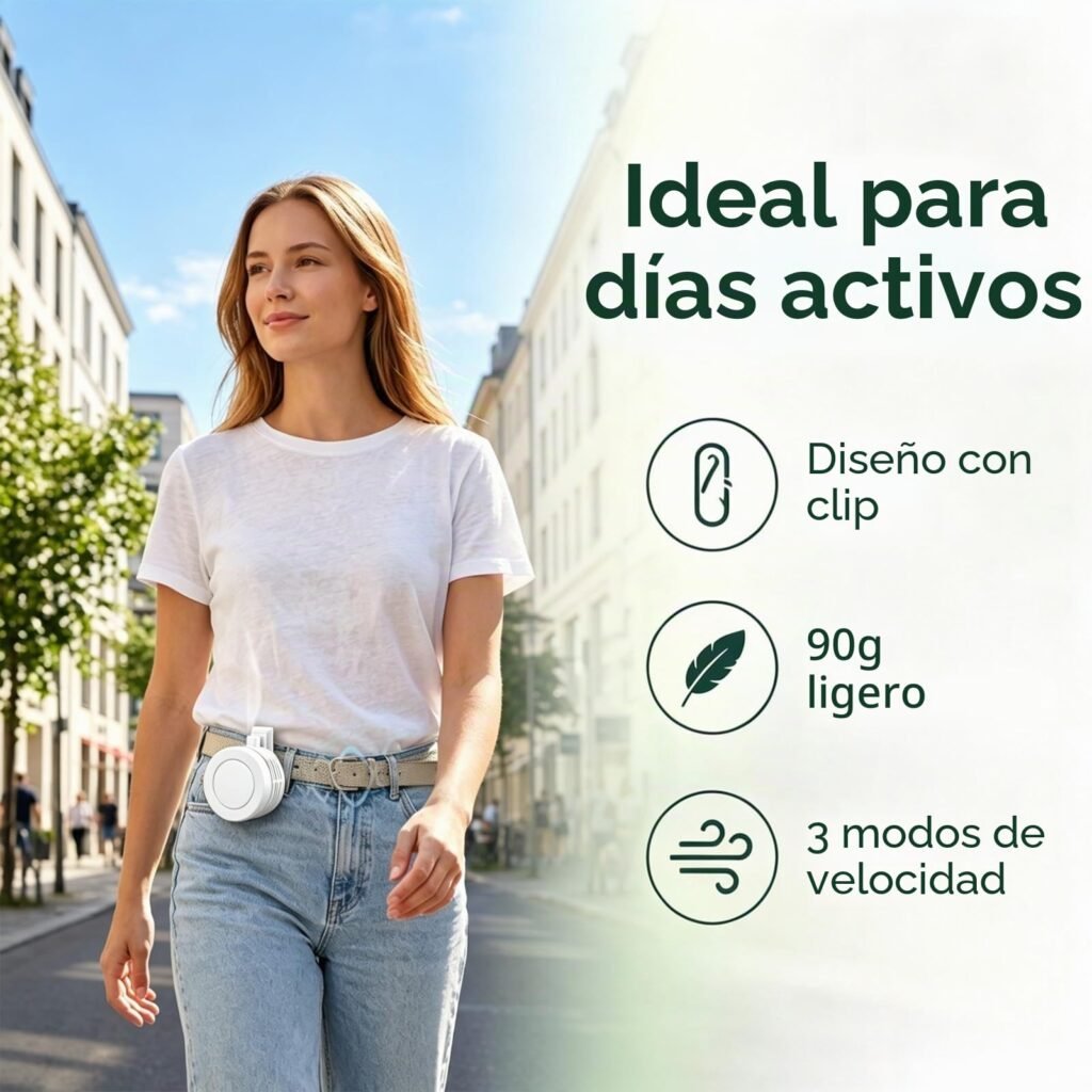 Ventilateur portable rechargeable 360° — Clip orientable
