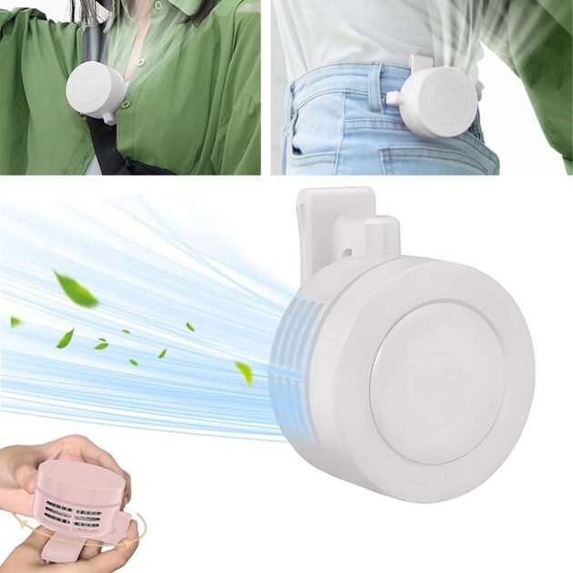 Ventilateur portable rechargeable 360° — Clip orientable