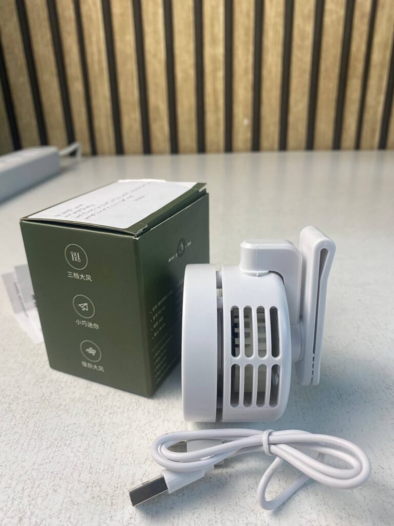 Ventilateur portable rechargeable 360° — Clip orientable
