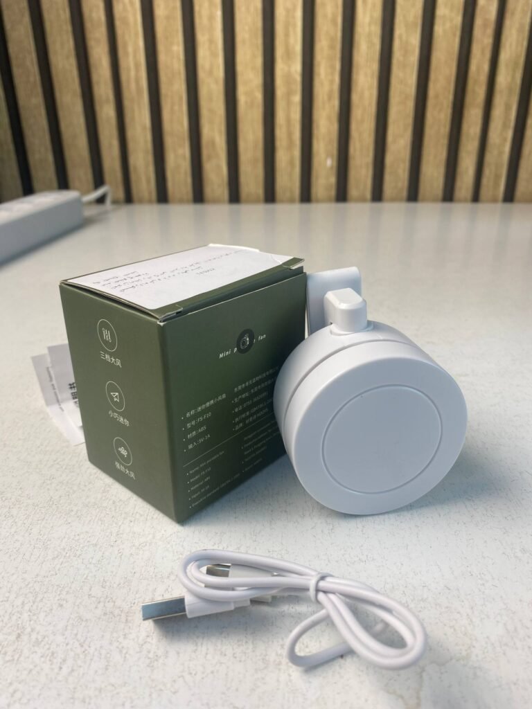 Ventilateur portable rechargeable 360° — Clip orientable