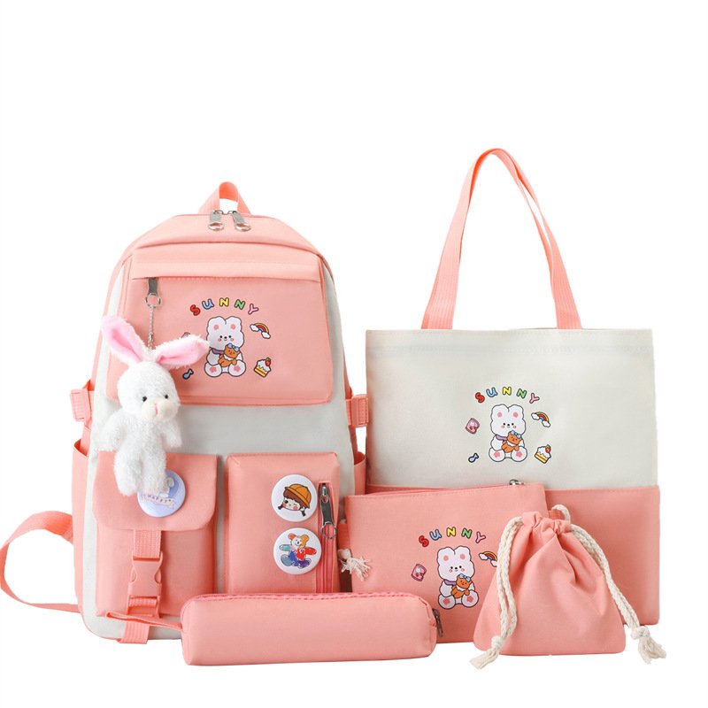 Sac à Dos Multifonctionnel Kawaii Rose — Grand Volume