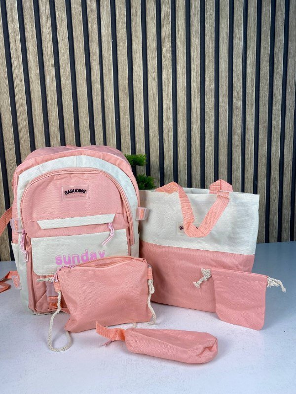 Sac à Dos Multifonctionnel Kawaii Rose — Grand Volume Imperméable