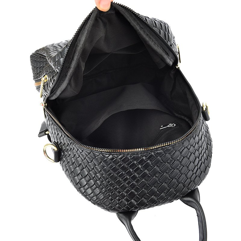 Sac à Dos Femme en Cuir Tressé Élégant