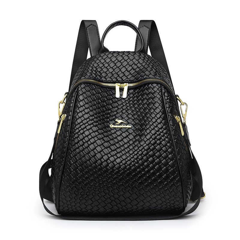 Sac à Dos Femme en Cuir Tressé Élégant