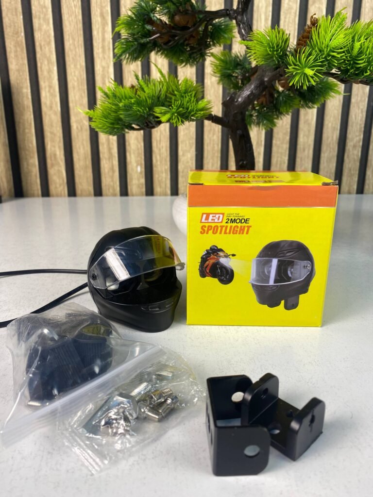 Projecteur LED Auxiliaire Double Couleur — Éclairage pour Moto