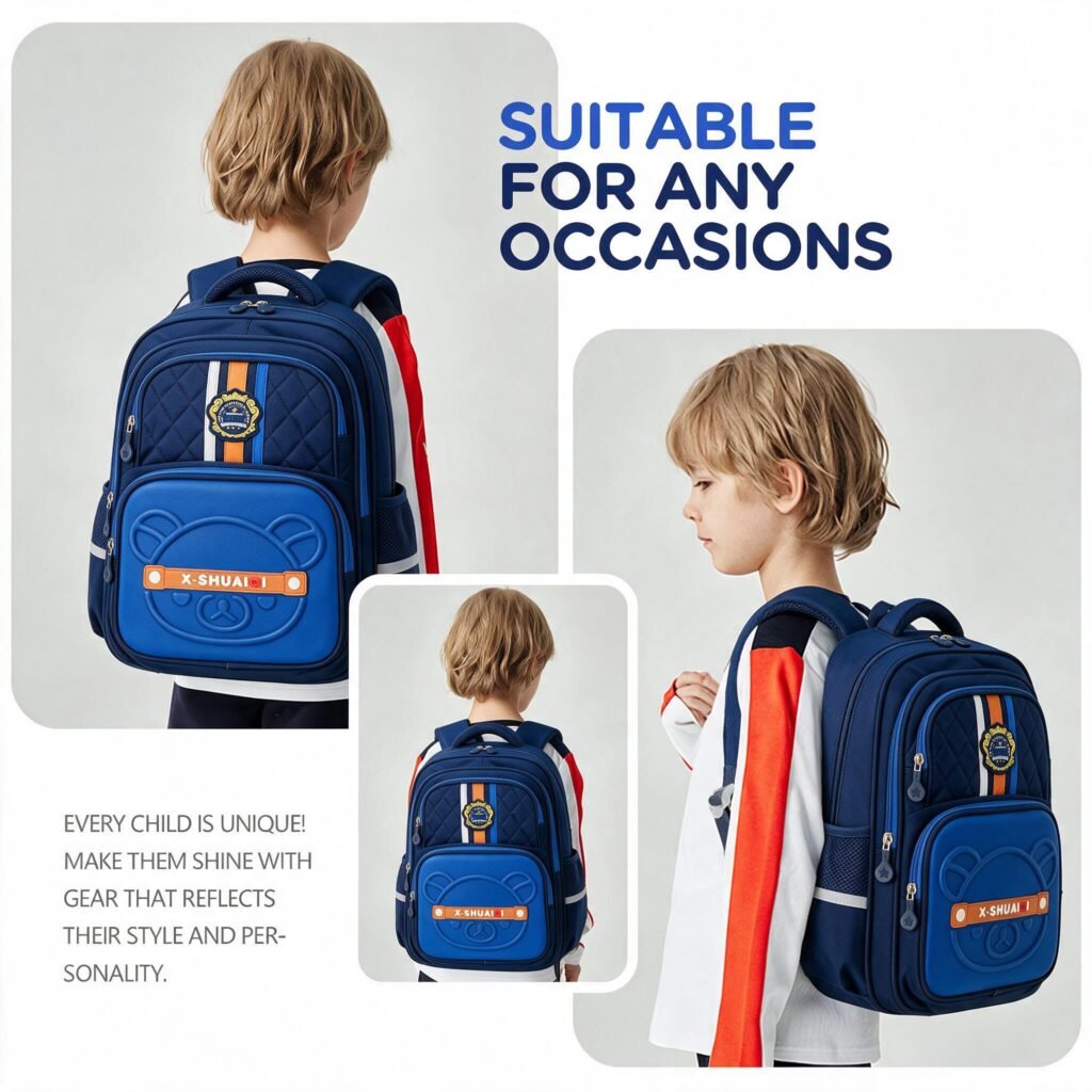 Sac à Dos Scolaire Grand Volume Imperméable — Pour les élèves