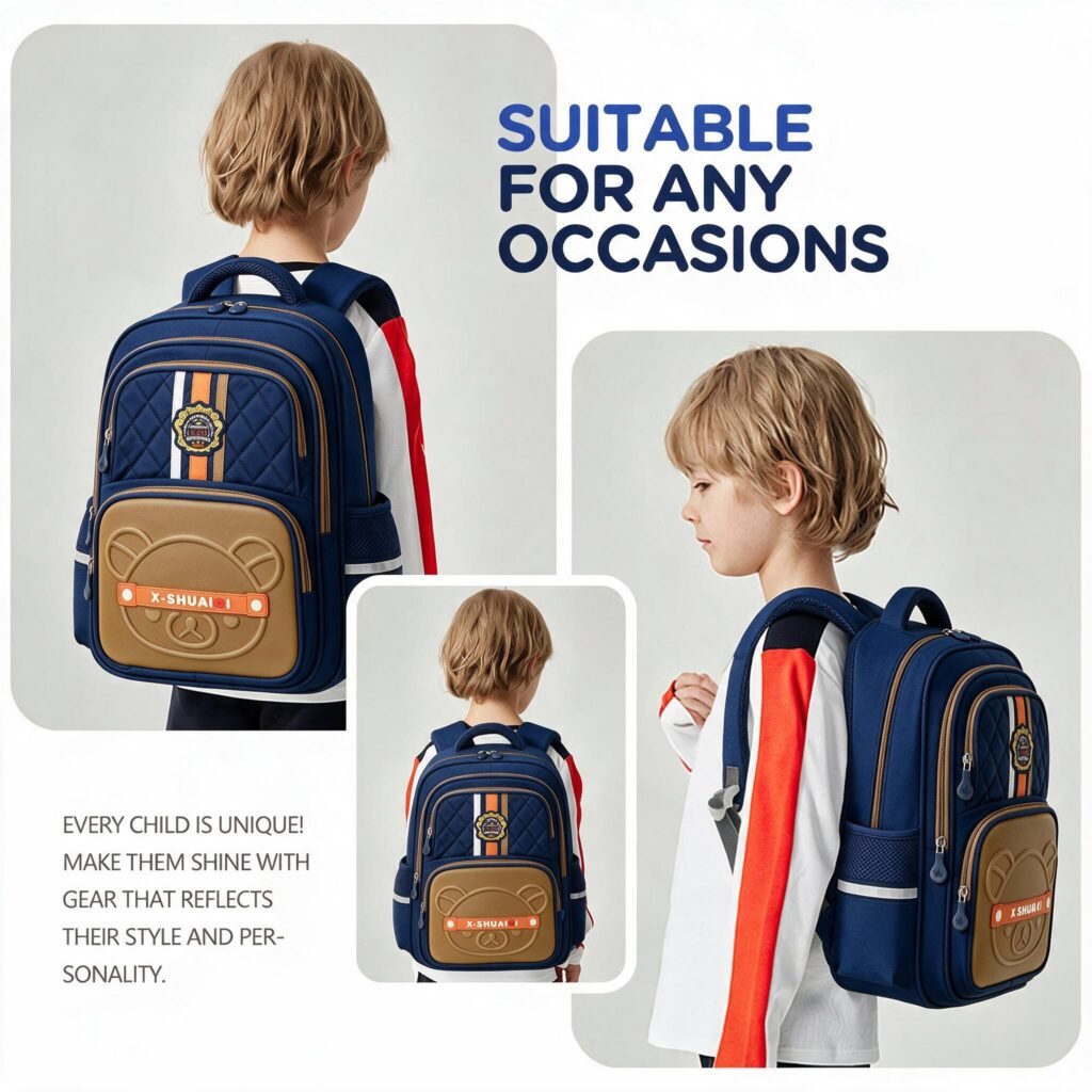 Sac à Dos Scolaire Grand Volume Imperméable — Pour les Étudiants