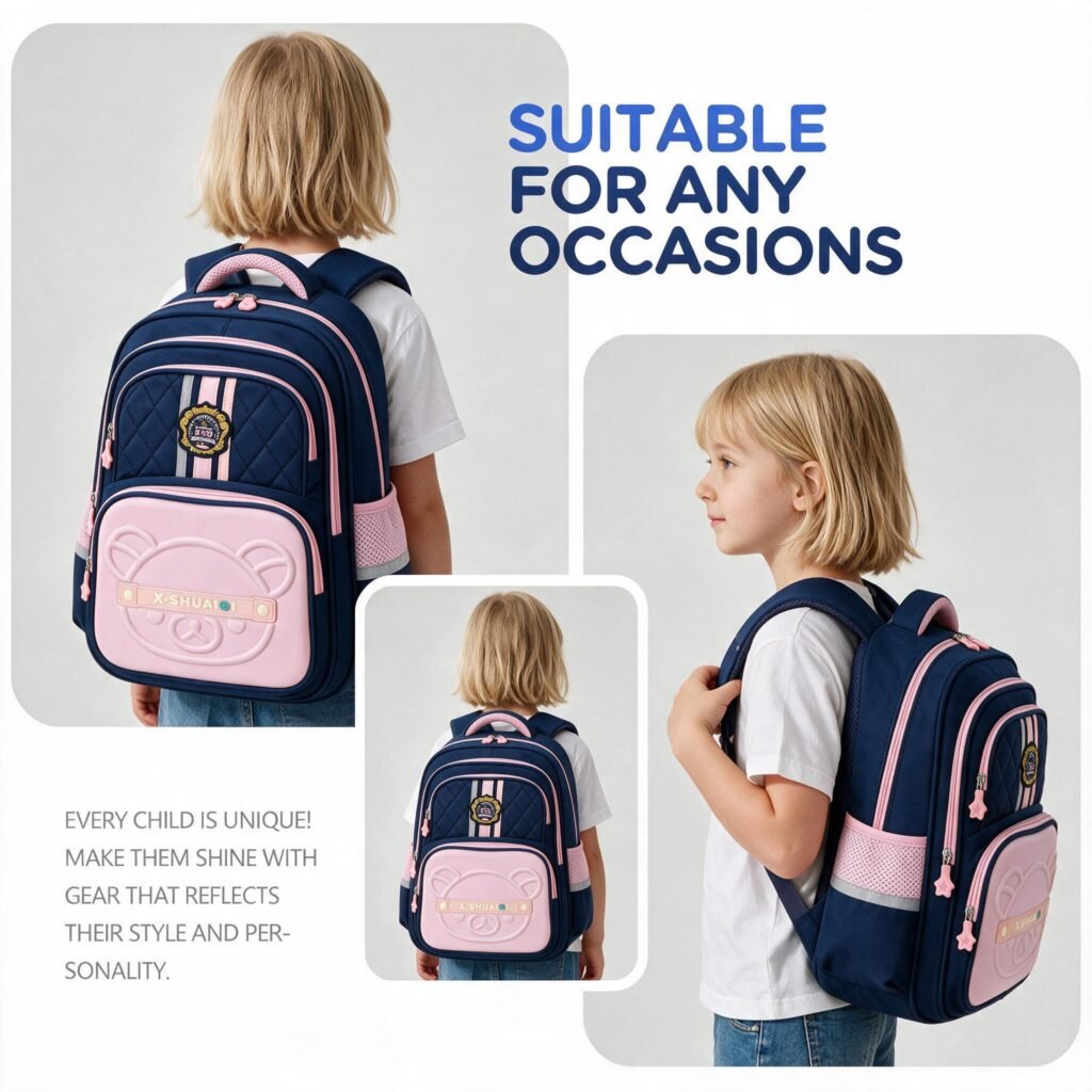 Sac à Dos Scolaire Grand Volume Imperméable — Pour Écoliers
