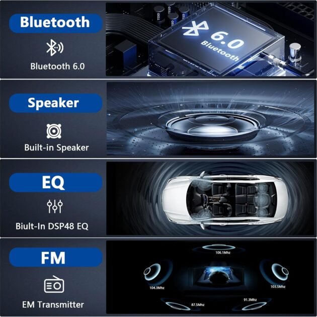 Autoradio 1Din Écran Tactile 5" IPS — Apple CarPlay et Android Auto