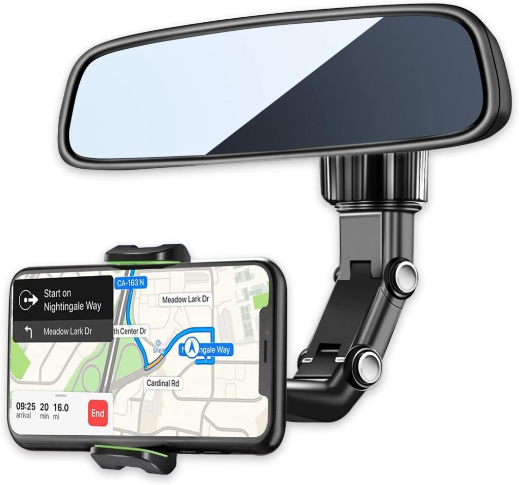 Support téléphone voiture 360° — pour rétroviseur