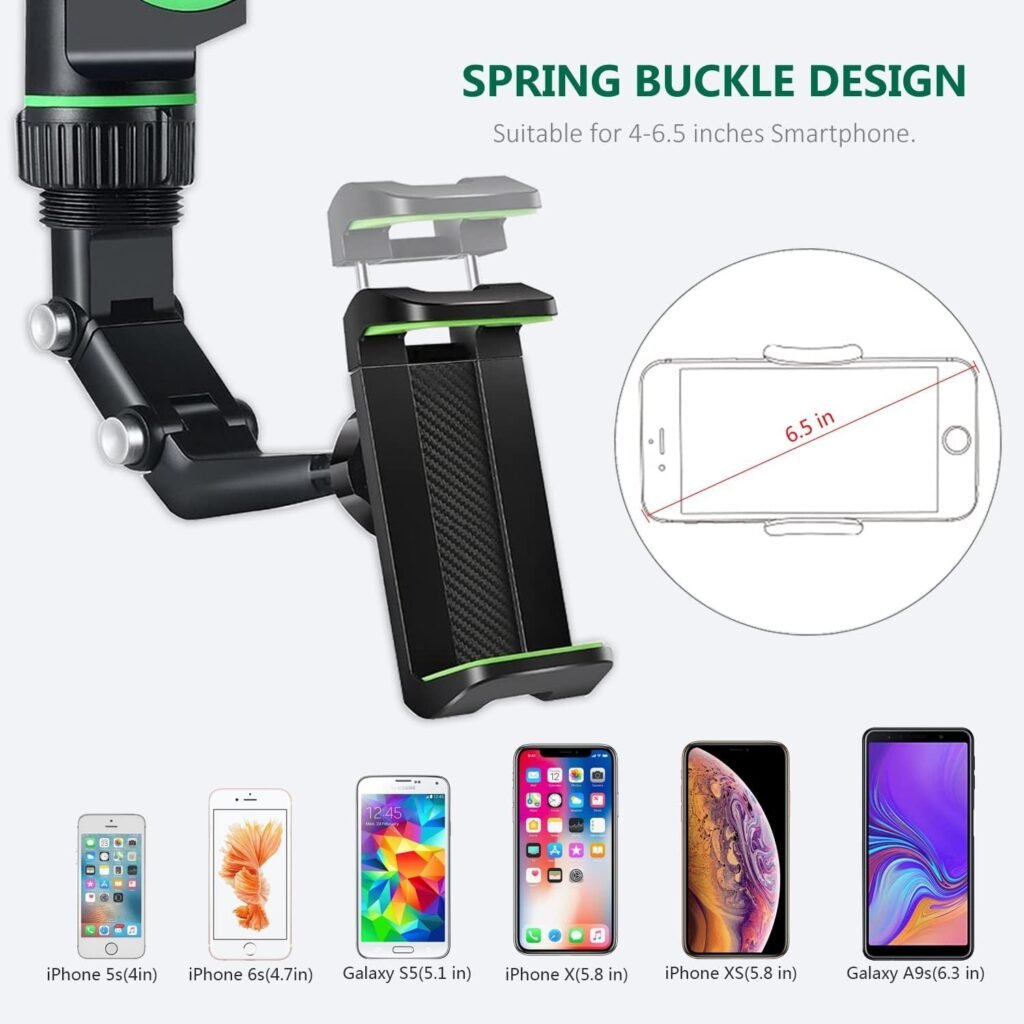 Support téléphone voiture 360° — pour rétroviseur