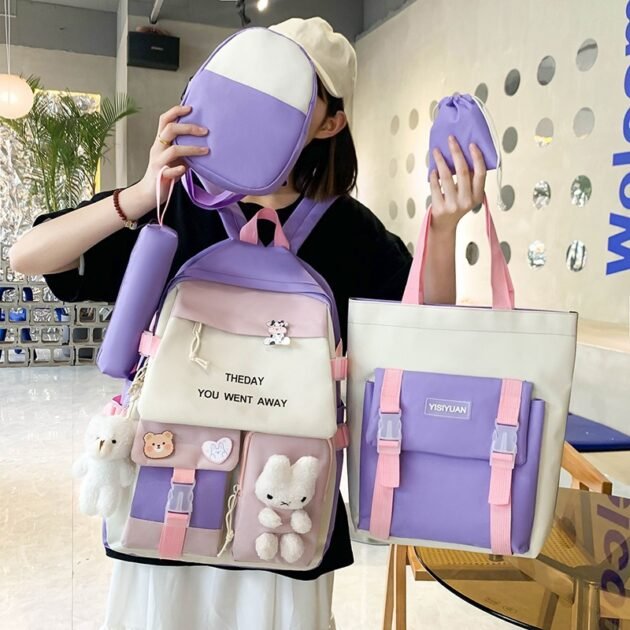 Sac à Dos Multifonctionnel Kawaii Grand Volume Imperméable — Idéal pour les étudiants