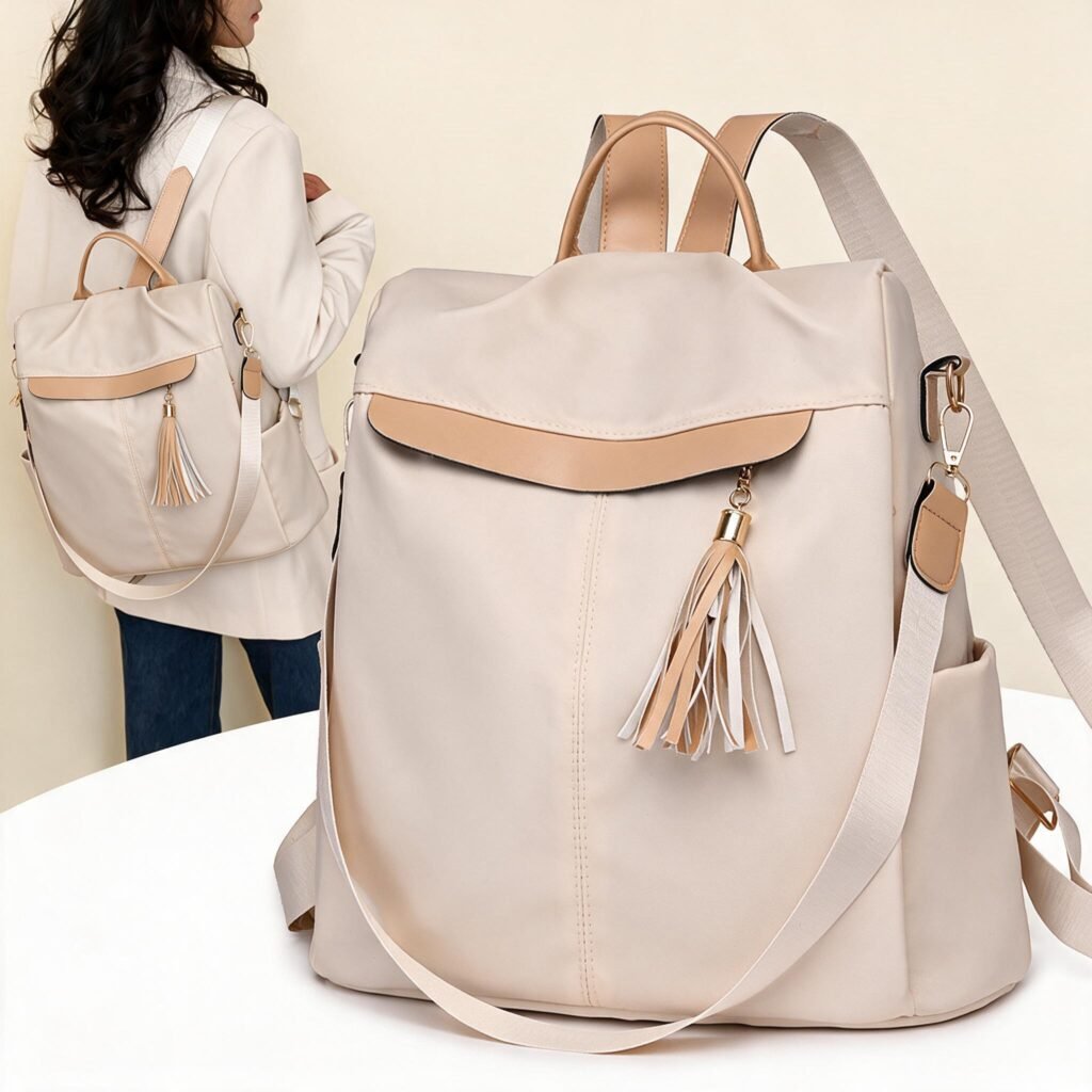 Sac à Dos Femme Élégant Beige — Pour le Style Chic