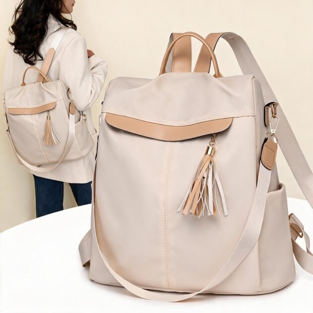 Sac à Dos Femme Élégant Beige — Pour le Style Chic