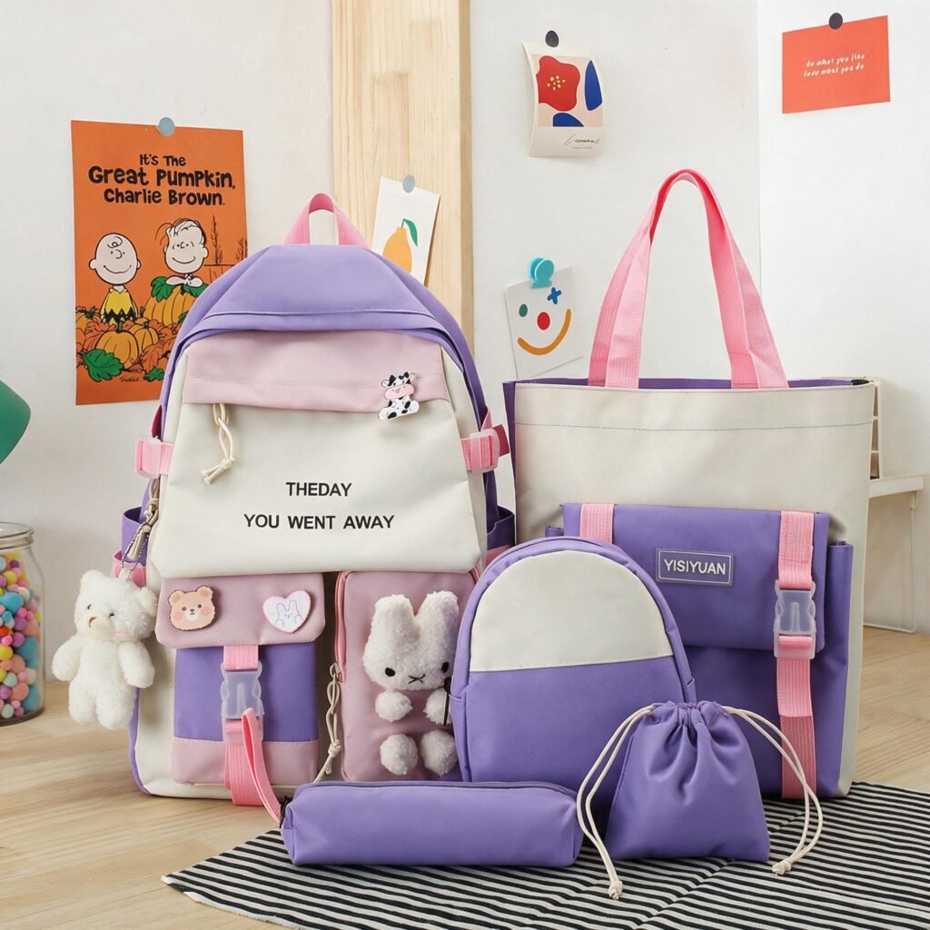 Sac à Dos Multifonctionnel Kawaii Grand Volume Imperméable — Idéal pour les étudiants