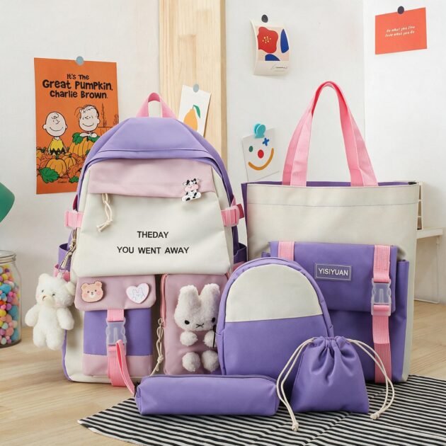 Sac à Dos Multifonctionnel Kawaii Grand Volume Imperméable — Idéal pour les étudiants