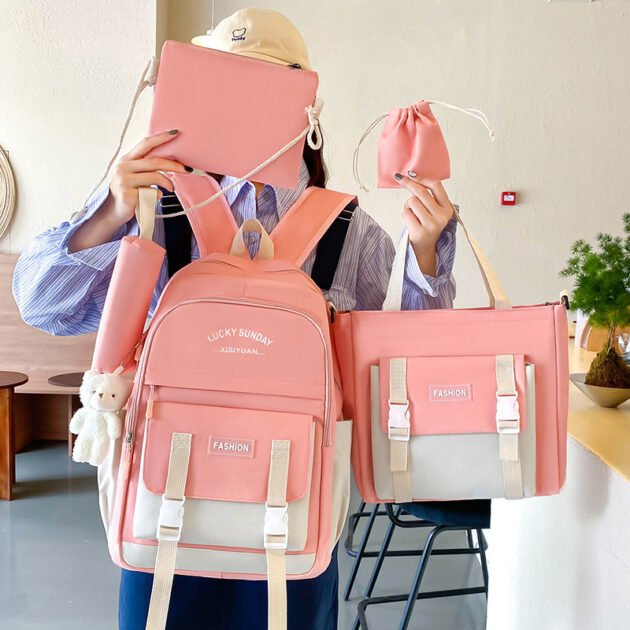 Sac à dos Kawai rose pour adolescentes — Confortable et léger