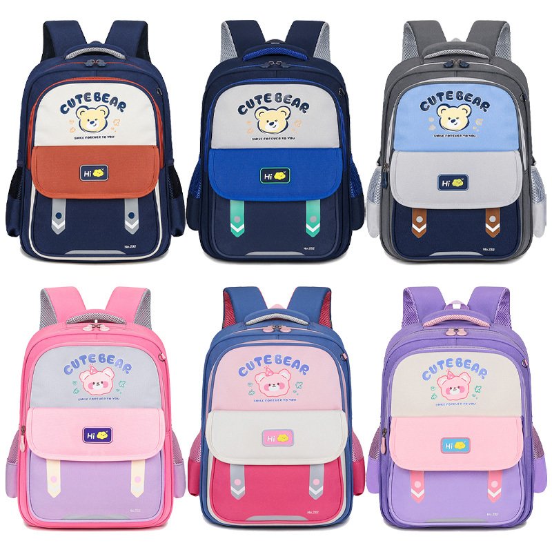 Sac à Dos Scolaire Enfant Motif Ours — Confortable et Ergonomique