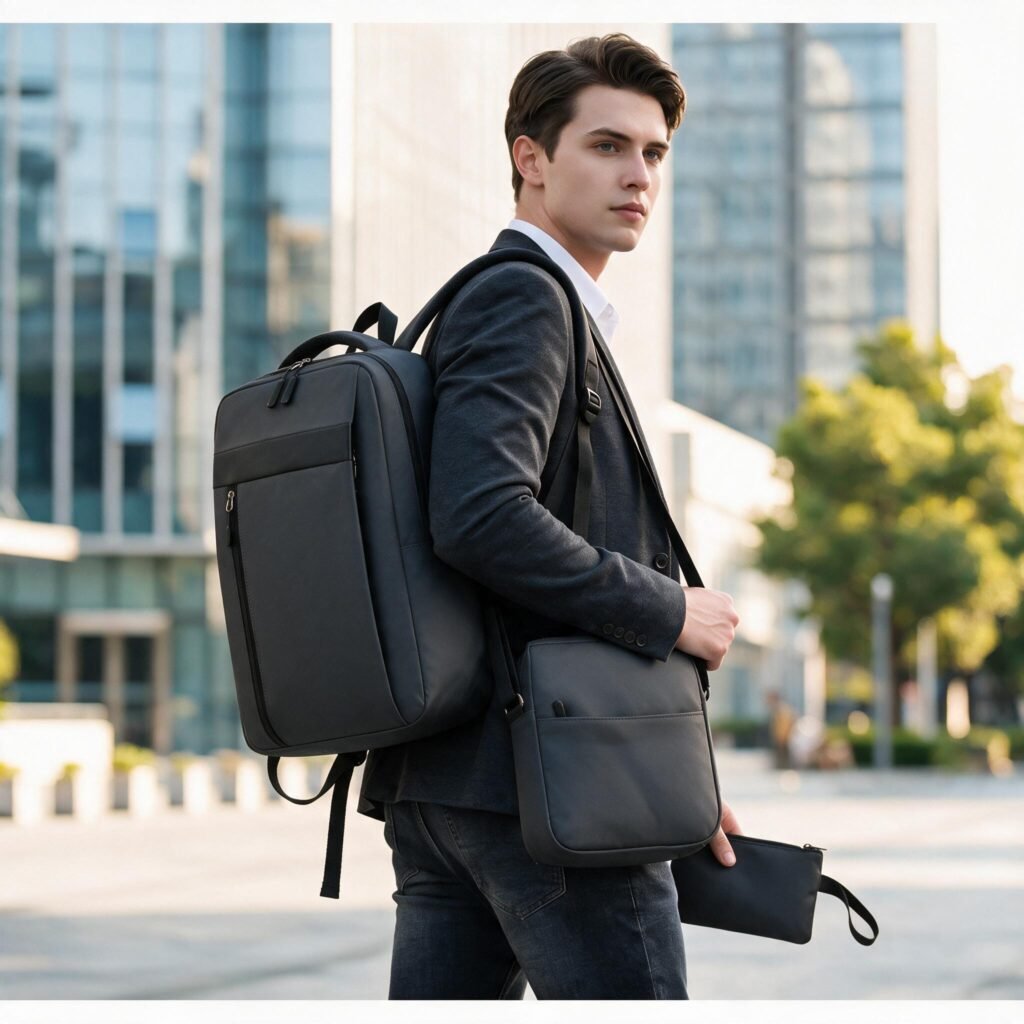 Ensemble 3 PCS sac à dos Élégant et Imperméable — pour Homme