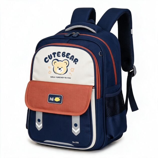 Sac à Dos Scolaire Enfant Motif Ours — Design Ergonomique