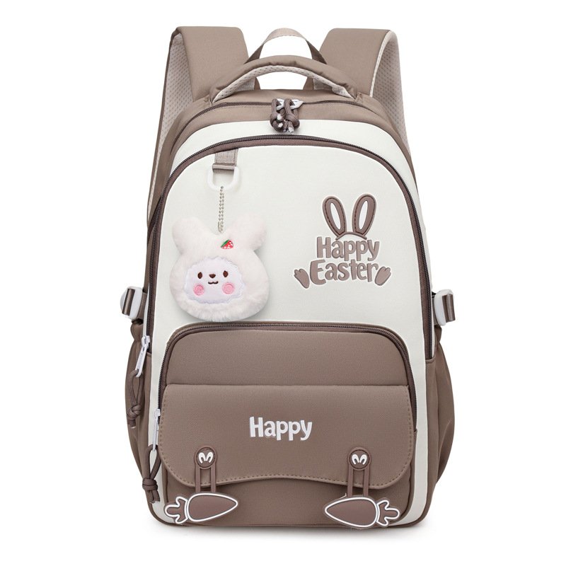 Sac à dos scolaire motif lapin — ergonomique et imperméable
