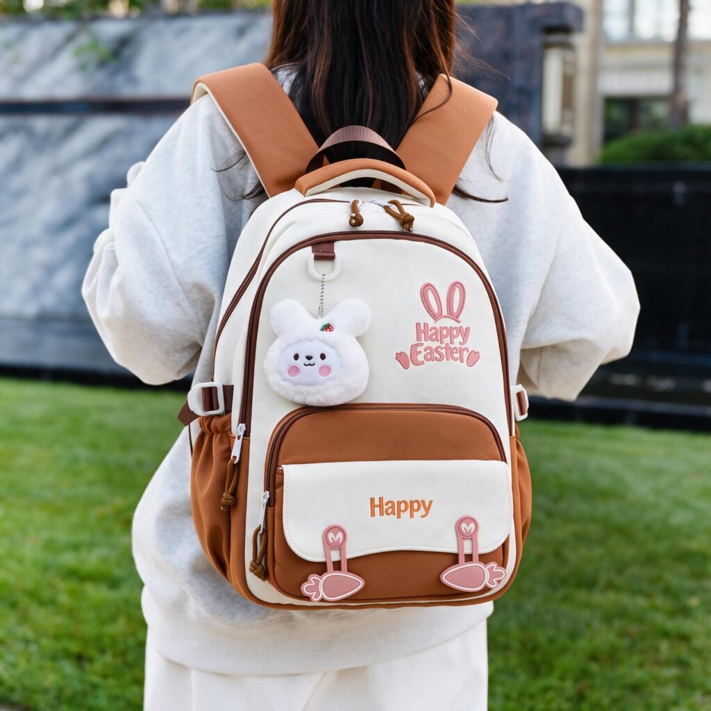 Sac à Dos Scolaire Ergonomique Orange — Pour les Étudiantes
