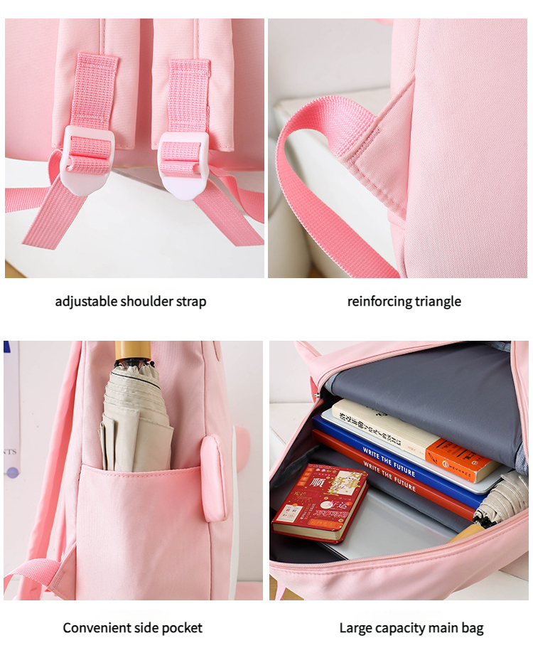 Sac à Dos Enfant 3 en 1 Grenouille Rose — Pour l'école