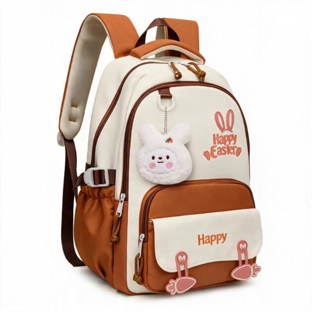 Sac à Dos Scolaire Ergonomique Orange — Pour les Étudiantes