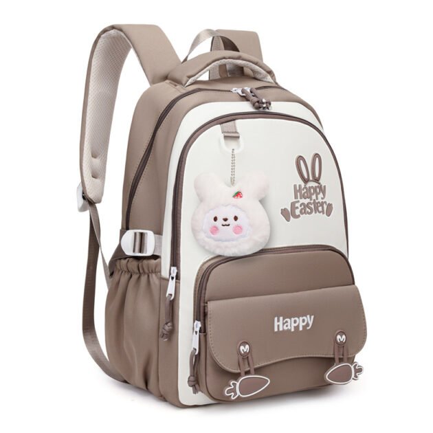 Sac à dos scolaire motif lapin — ergonomique et imperméable