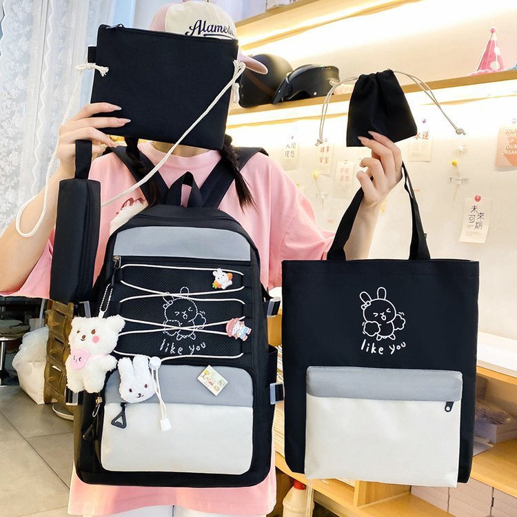 Sac à Dos Multifonctionnel Kawaii Grand Volume Imperméable — Idéal pour les étudiantes